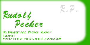 rudolf pecker business card